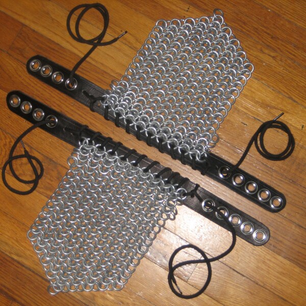 Dwarven Chain Mail 2 Piece Upper Armor Set in 11 Gauge Aluminum