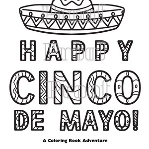 Cinco de Mayo Coloring Book for Kids Celebrate and Learn Cinco de Mayo Fun Facts and Activities Digital Download