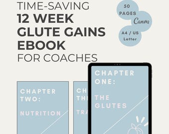12 Week Booty Workout Plan: Fitness Ebook Template (Canva)
