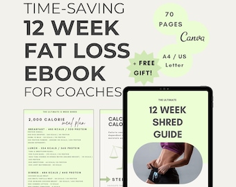 12 Week Fat Loss Program for Women, Workout Program, Fitness Ebook