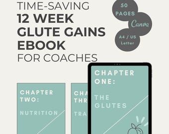 12 Week Booty Workout Plan: Fitness Ebook Template (Canva)