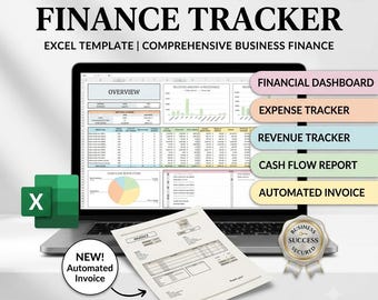 Small Business Finance Tracker | Excel Google Sheets Planner (Digital Download)