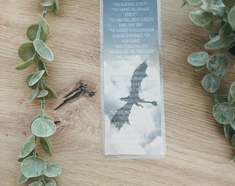 Bookmark de Vierde Wing Tairn Dragon Quotes