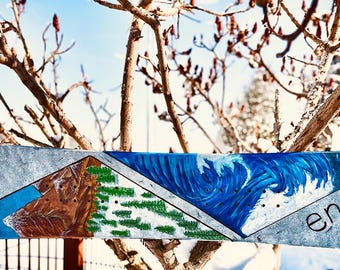 Custom Painted Vintage Snowboard
