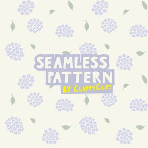 Hydrangea seamless pattern for fabric and craft making, pastel flower digital seamless file for fabric, light floral seamless pattern