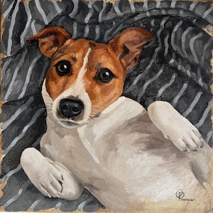 Portrait de chien | Tableau Jack Russel
