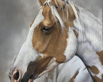 Custom horse portrait, Equine art, Commission horse painting, Horse art, Portrait of a horse, Horse lover gift, Horse memorial portrait