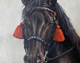 Custom Horse Portrait | Realistic Oil Painting From Photo