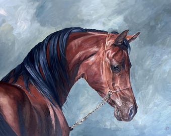 走る馬の絵画 オリジナルの野生の馬の壁アート キャンバス 動物の油絵