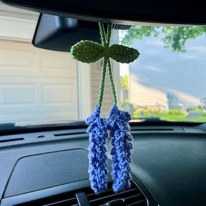 Crochet Wisteria Car Charm