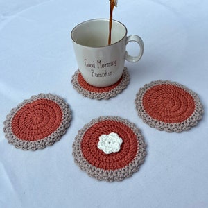 Dessous de verre en crochet pour tarte à la citrouille