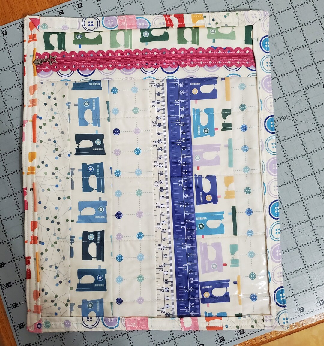 Fabric Cross Project Fabric and Vinyl Project Bag for Cross Stitch - Etsy