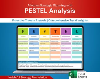 PESTEL Analysis | Business Strategy Development | Excel Tool
