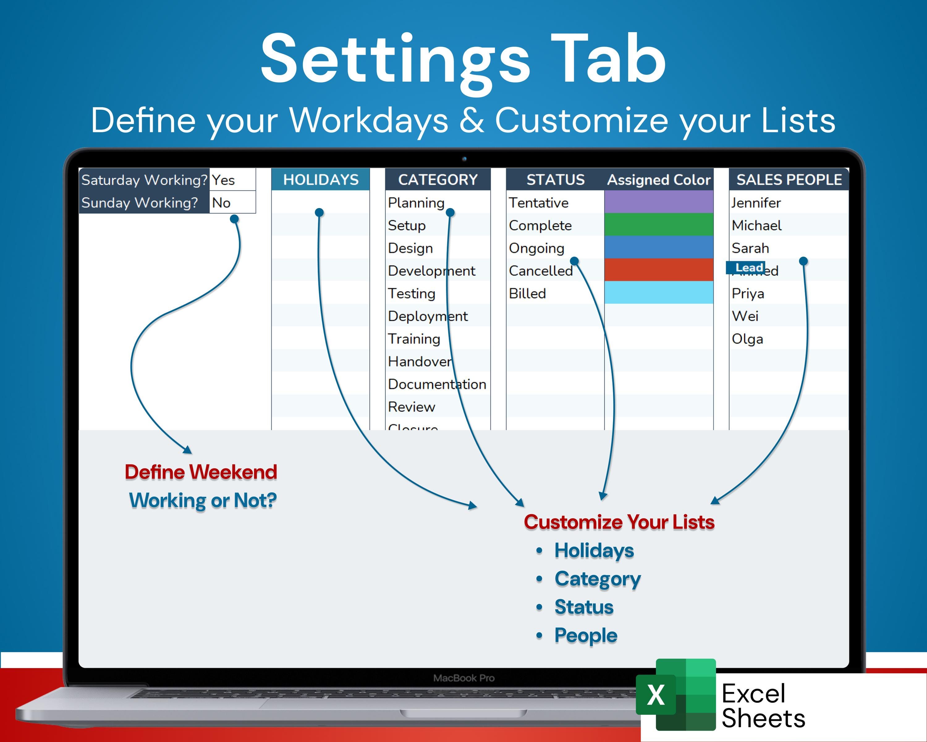 Project Gantt Chart Excel | Task Timeline Management | Excel Template ...