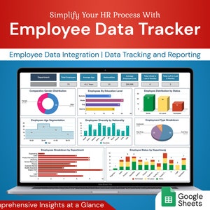 Employee Data Management System | HR Tracker | Google Sheets Template