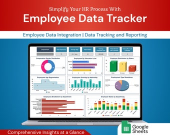 Employee Data Management System | HR Tracker | Google Sheets Template