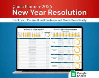 New Year Goals Planner: Personal and Professional (Google Sheets Template)