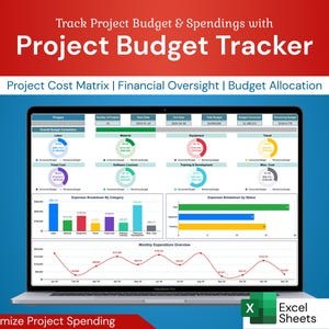 Project Budget Tracker | Project Cost Matrix & Financial Oversight | Excel Version