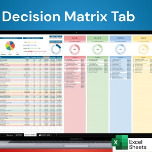 Decision Matrix Tool | Priority Tracker & Task Organizer | Excel ...