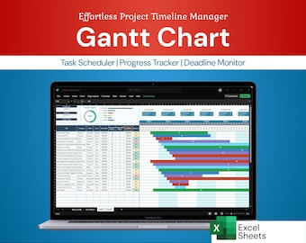 Project Gantt Chart Excel | Task Timeline Management | Excel Template