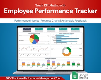 Employee Performance Tracker | Team KPI Management & Goal Monitoring | Google Sheets Tool
