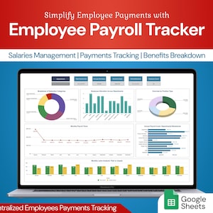Employee Payroll Tracker | Salaries Calculator & Payments Management | Google Sheets