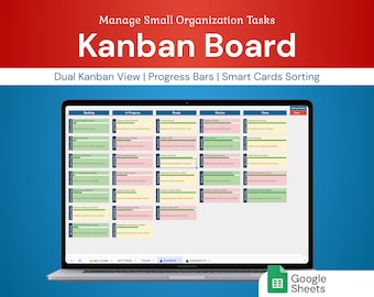 Kanban Board: Task Status Tracker | Google Sheets Tool | Streamlined Task Management