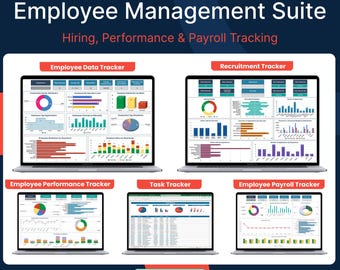 Employee Management Suite | Hiring, Performance & Payroll Tracking | HR Toolkit 5in1 Pack