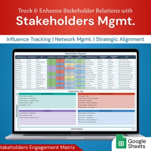 Stakeholders Management Tool | Rollen- en rechtenbeheer | Google Sheets-sjabloon