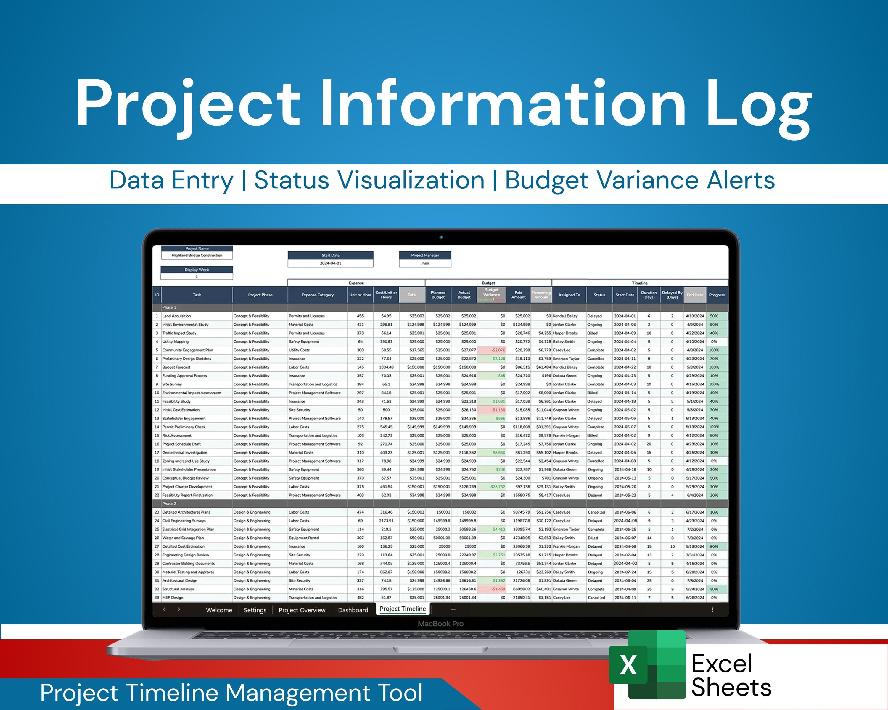 Construction Project Manager | Streamline Construction Tasks | Excel ...