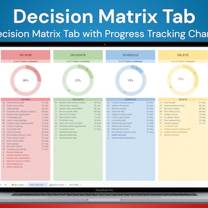 Decision Matrix Tool | Task Management & Prioritization | Google Sheets ...