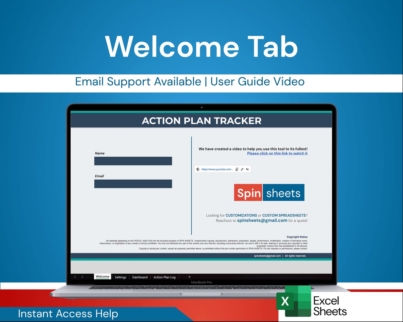Action Plan Tracker | Excel Spreadsheet Tool | Streamlined Task ...