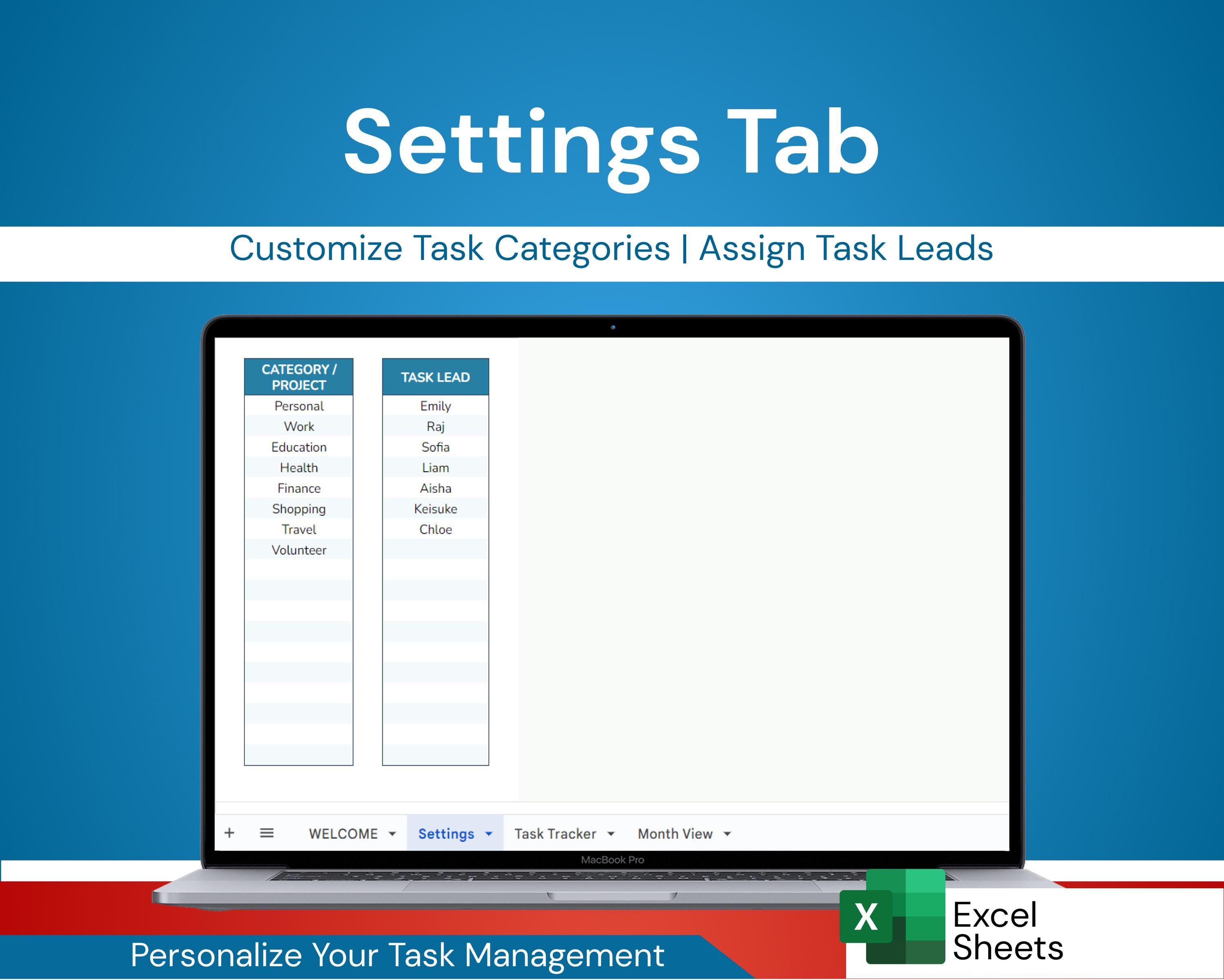 Task Tracker Pro: Task Organizer - Priority Checklist Tracking | Excel ...