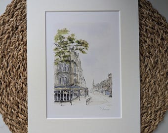 Betty's Tea Room Watercolour Print - Harrogate Yorkshire Art
