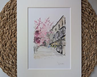 The Grove in Ilkley, Yorkshire. Watercolour Print from an original painting.