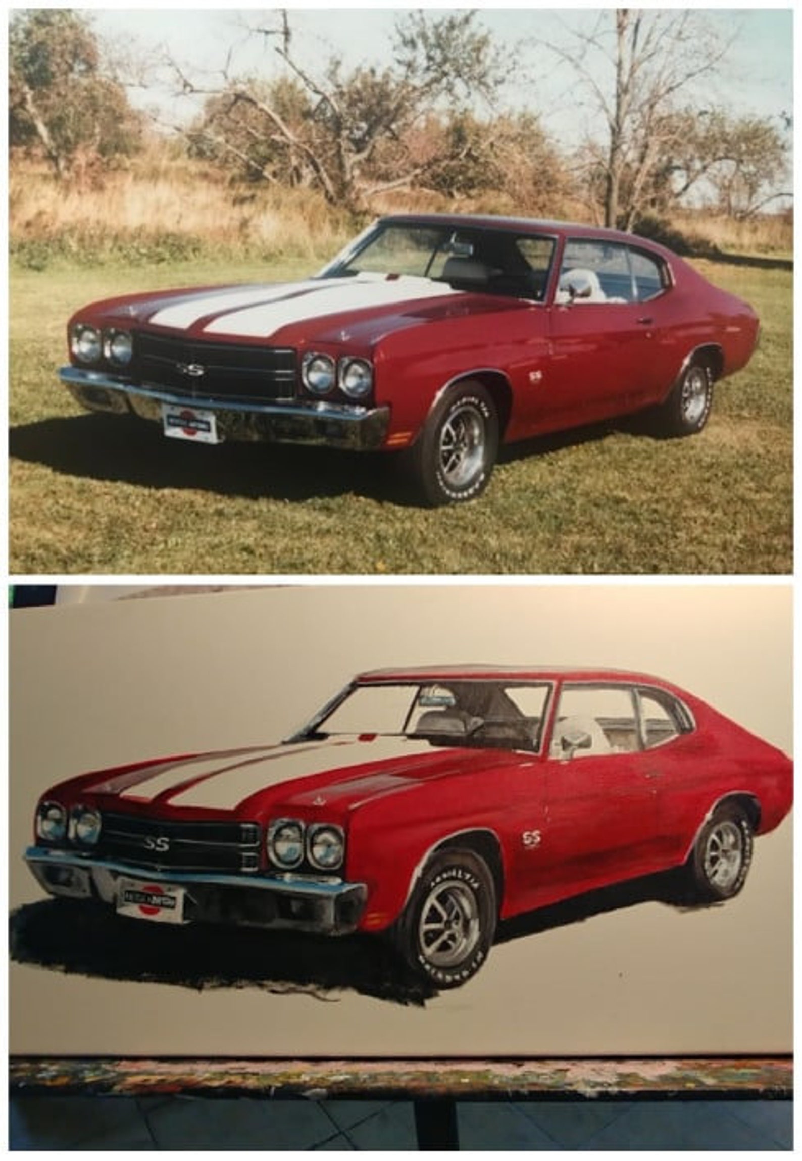 Hand Custom Painted Car From Your Photo Etsy