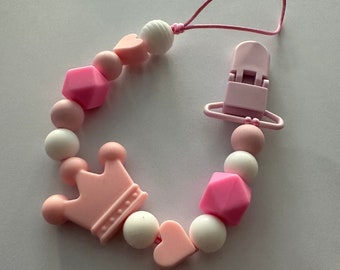 luxe schattige fopspeenbevestiging, fopspeenclip, siliconen kraal fopspeenclip, babycadeau, fopspeenclip