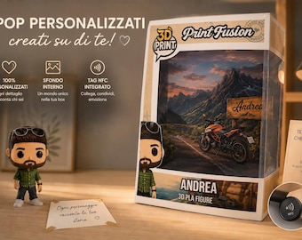 Statuetta Personalizzata da Foto – Mini Figura 3D Stile Funko pop, Regalo Laurea, Regalo unico, Idea Regalo Unica, Mini Me Personalizzato