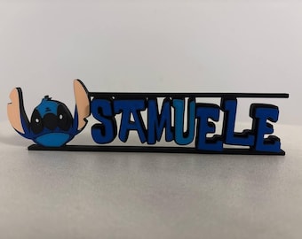 Letrero personalizado inspirado en un alienígena azul, decoración personalizada para la habitación infantil, placa con nombre para la guardería, decoración para estantes de dormitorio.