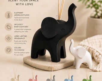 Difusor de aromas con forma de elefante bebé, decoración moderna para el hogar, difusor de aromas minimalista, idea para regalo.