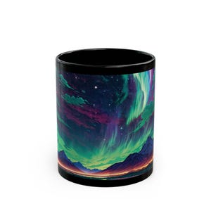 Aurora Borealis Coffee Mug: Enchanted Night Sky Ceramic Mug