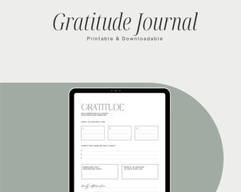 Diario della gratitudine verde salvia, diario della gratitudine, gratitudine quotidiana, registro della gratitudine, pianificatore, pianificatore digitale