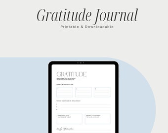 Diario della gratitudine Baby Blue, diario della gratitudine, gratitudine quotidiana, registro della gratitudine, pianificatore, pianificatore digitale