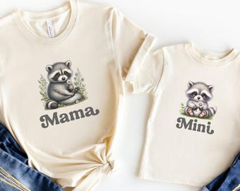 Mama and Mini Matching Shirt Mommy and Me Floral Tshirt Mommy and Daughter Wildflower Outfits Girl Mom Tee Mother's Day Gift Family Matching