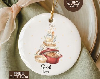 Custom Sourdough Gifts, Personalized Sourdough Bread Ornament,  Bread Maker Gift, Sourdough Christmas Ornament, Baker Ornament, Baking Gift