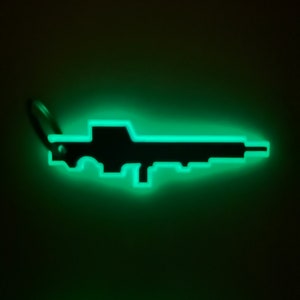 Helldivers 2 Stratagem Glow in the Dark Keychain - Autocannon