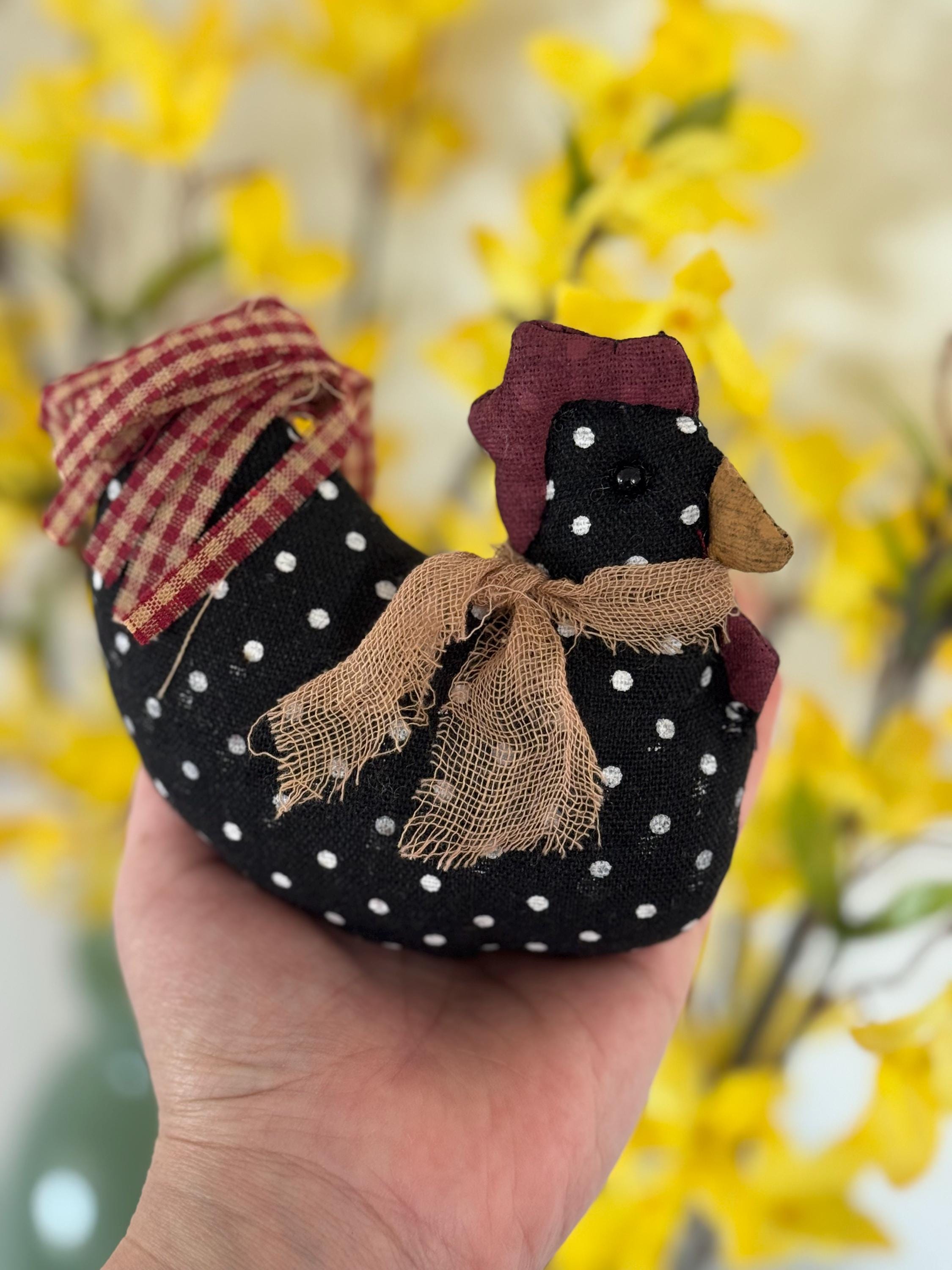 Farmhouse Chicken Sitter-fabric Chicken-tiered Tray Decor-dough Bowl ...