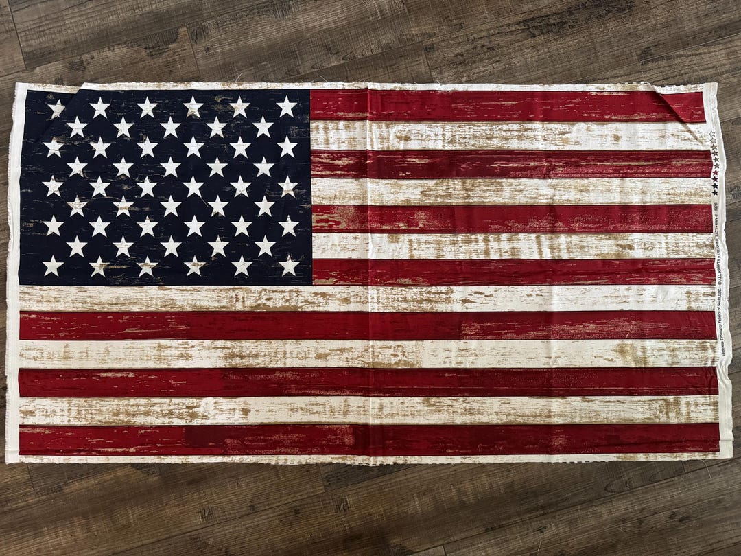 American Flag Fabric -americana Fabric Panel- Quilting Panel - USA ...