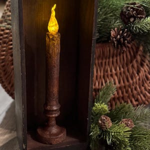 Taper Candle -Timer Candle -Window Candle-Hand dipped Candle Battery Operated Candle-Christmas Candle-Holiday Candles-Christmas Centerpiece