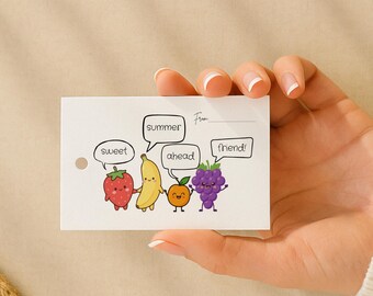 Sweet Summer Ahead End Of Year Tag, Summer Themed Fruit Pun Cards, Classmate Schools Out Tag, Teacher Appreciation